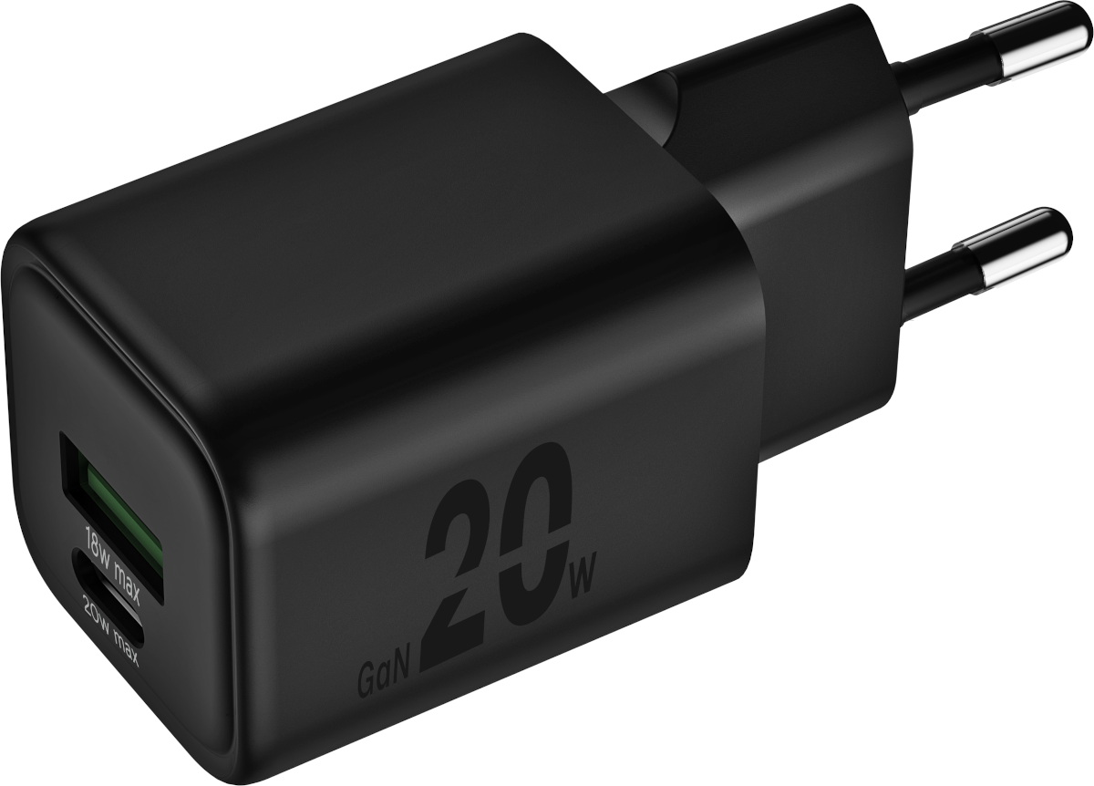 BlackByte Cargador GaN DUAL Tipo C PD 20W + USB 18W by Pedr