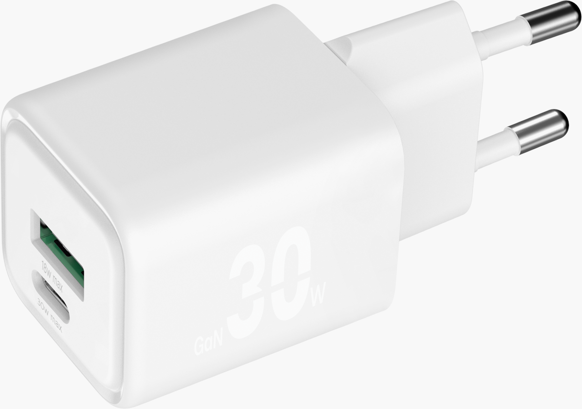 BlackByte Cargador GaN DUAL Tipo C PD 30W + USB 18W by Pedr