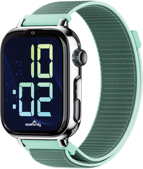 SaveFamily SaveWatch+ 2 Carcasa plateada Correa tela