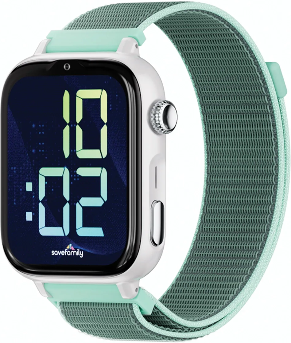 SaveFamily SaveWatch+ 2 Carcasa plateada Correa tela