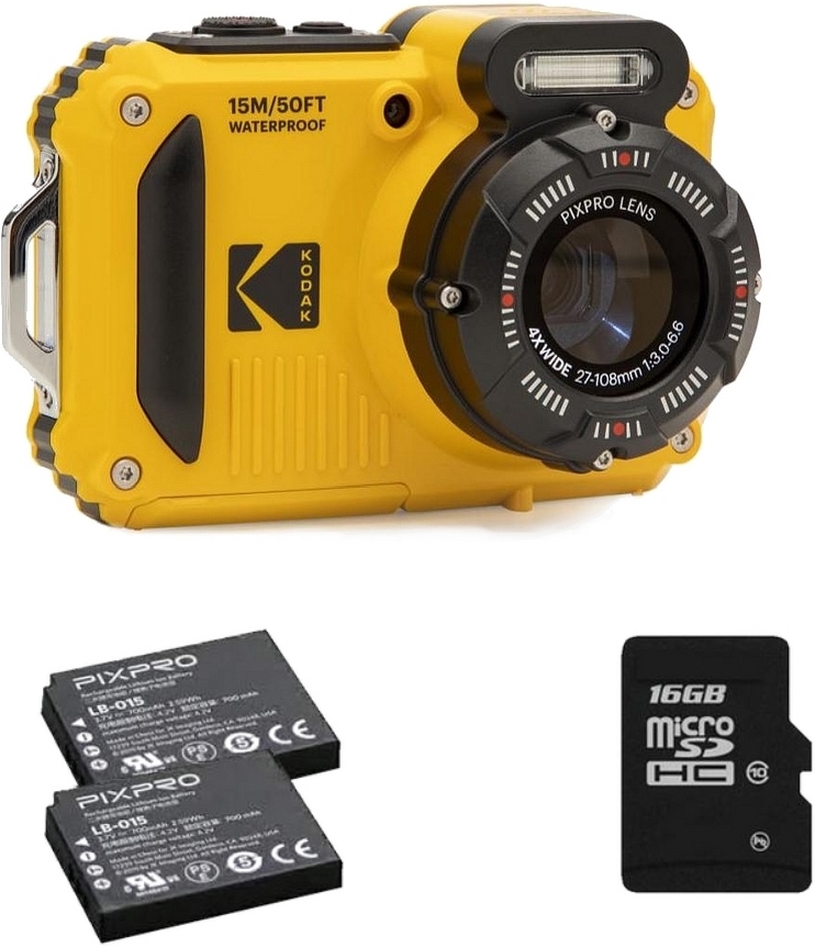 KODAK Pixpro Pack WPZ2 + 2 Baterías + 1 Tarjeta SD 16GB