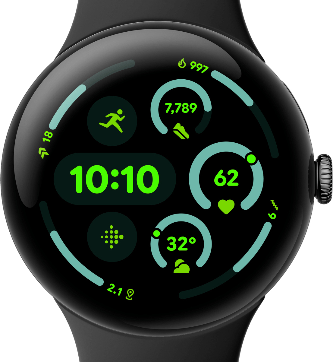 Google Pixel Watch 3 AMOLED 45 mm Digital Pantalla táctil Negro Wifi GPS (satélite)