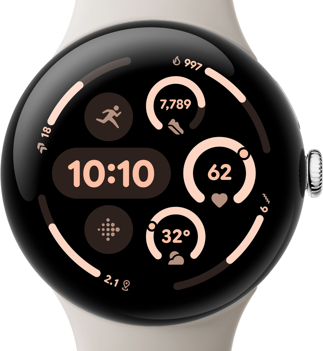 Google Google Pixel Watch 3 AMOLED 45 mm Digital Pantalla