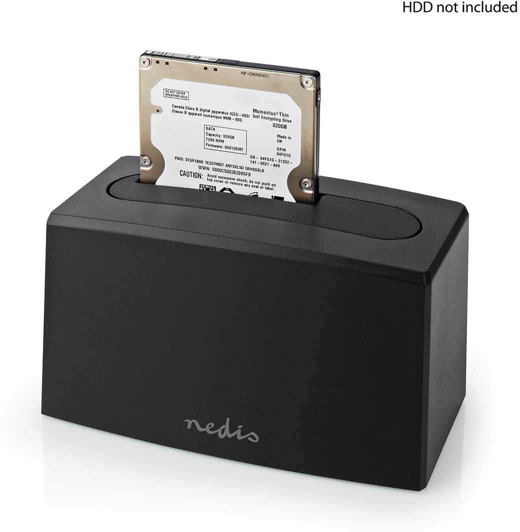 Nedis Nedis HDDUSB3210BK base de conexión para disco dur