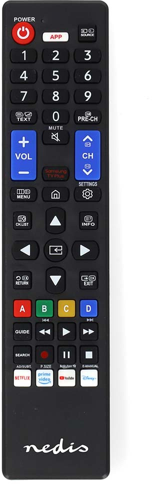 Nedis Nedis TVRC45SABK mando a distancia IR inalámbrico