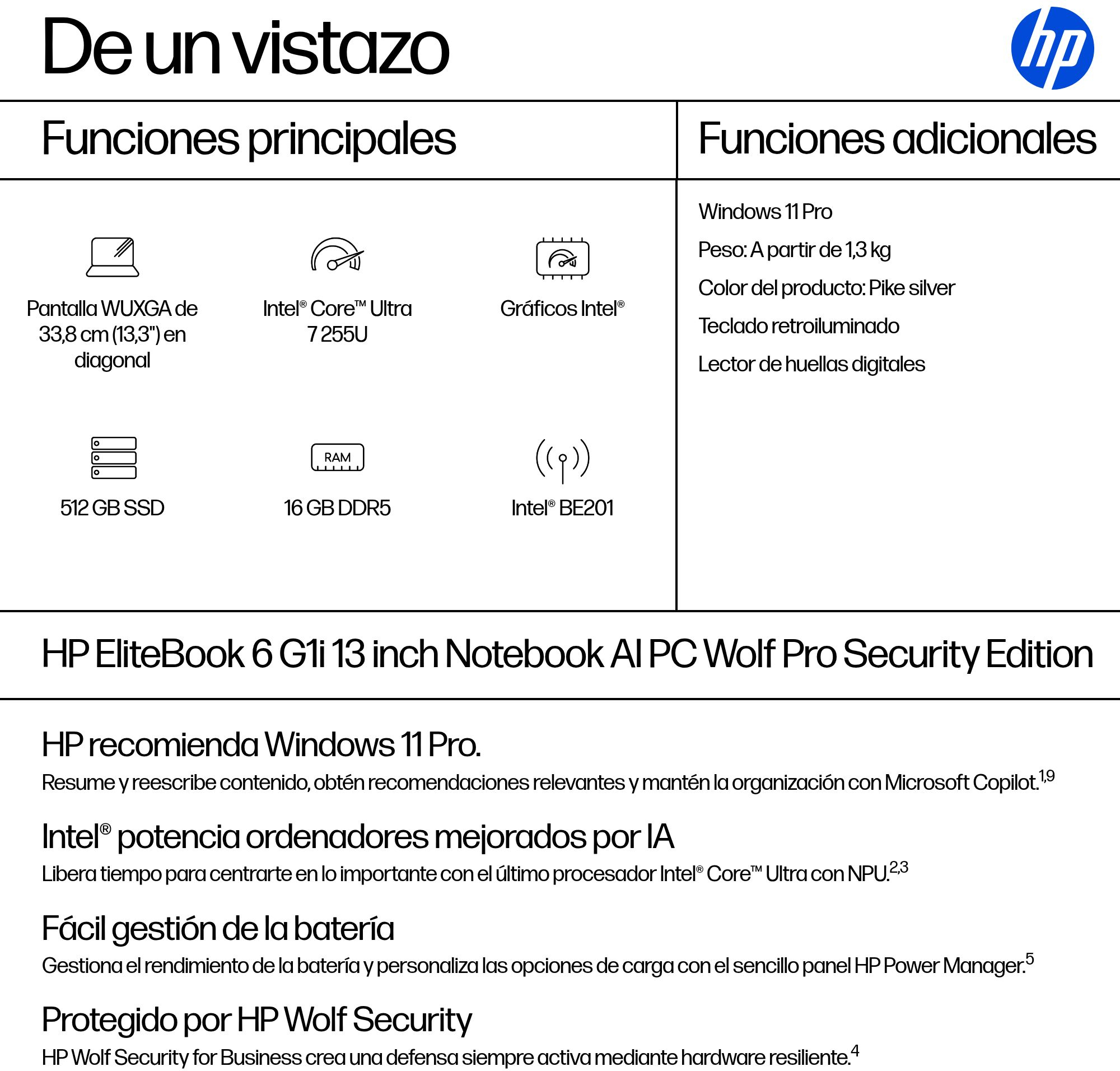 HP HP EliteBook 6 G1i Wolf Pro Security Edition Intel