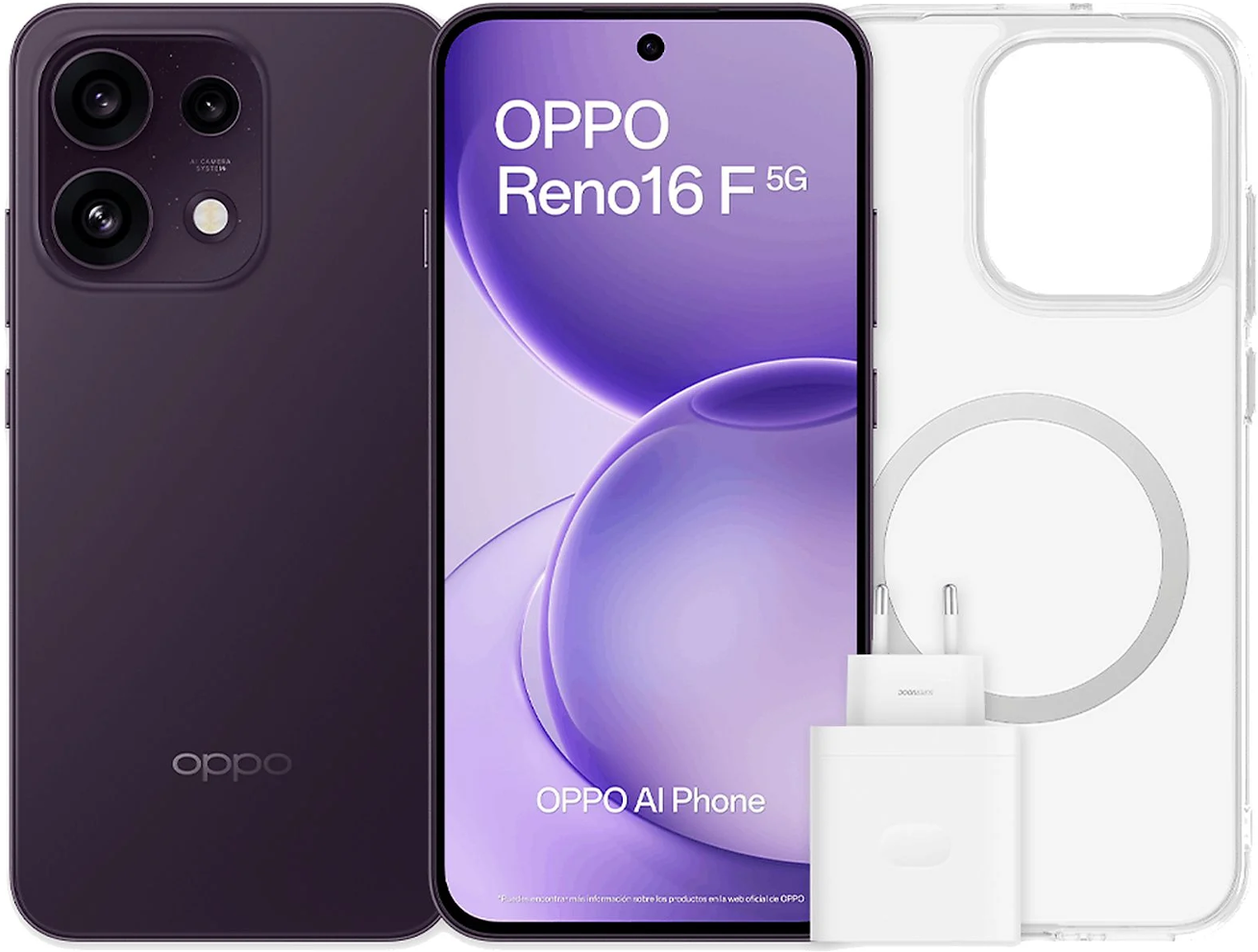 OPPO Reno16F 5G 256GB+8GB RAM + Funda + Cargador