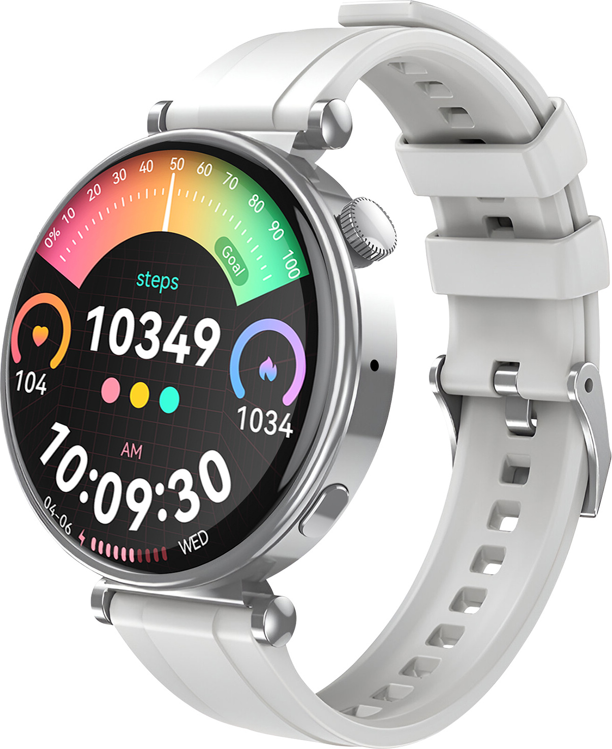 XO Reloj inteligente deportivo con pantalla AMOLED y seguimiento preciso Plateado