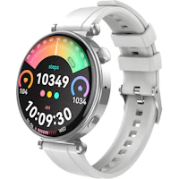 XO Reloj inteligente deportivo con pantalla AMOLED y seguimiento preciso Plateado