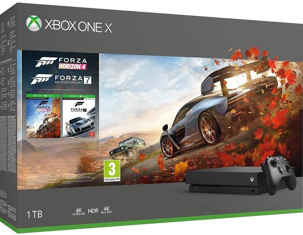 Microsoft Xbox One X 1TB + Forza Horizon 4 + Forza MotorSpor