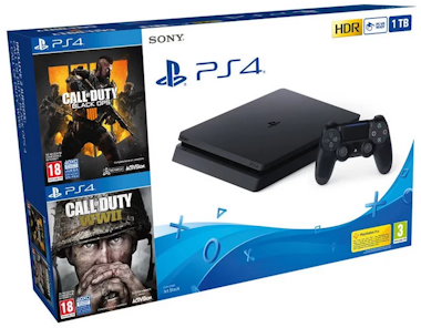 Sony PS4 Slim 1TB + Call Of Duty Black Ops 4 + Call Of
