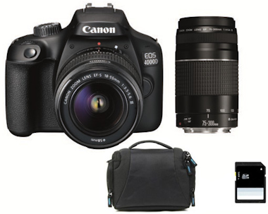 Canon EOS 4000D KIT EF-S 18-55MM F3.5-5.6 III + EF 75-30