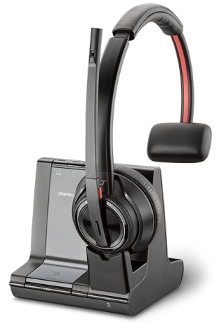 Plantronics Savi W8210/A, UC Monoaural Diadema Negro, Gris