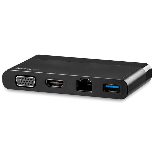 StarTech.com Adaptador Multipuertos USB-C 4K con HDMI y VGA - Mac Win Chrome - 1x USB-A - GbE - Portátil - Docking Station USB Tipo C