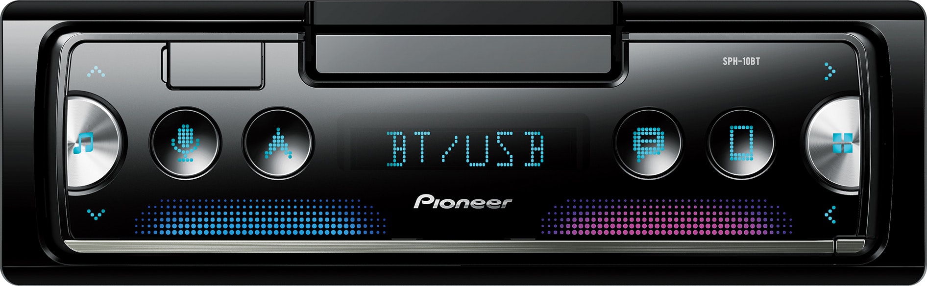 Pioneer SPH-10BT receptor multimedia para coche Negro, Plata 200 W Bluetooth