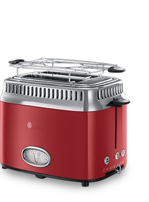 Russell Hobbs Retro Ribbon tostadora 2 rebanada(s) Rojo 1300 W