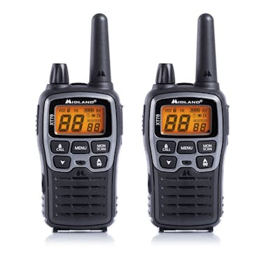 Midland Xt70 Pack 2 walkietalkies pmr446 24channels 446.00625446.09375mhz negro gris twoway radios 24 canales 446.00625446.09375 lcd aaa alcalino 113 446.00625 446.09375 c1180 93 12 17h 446.09375mhz