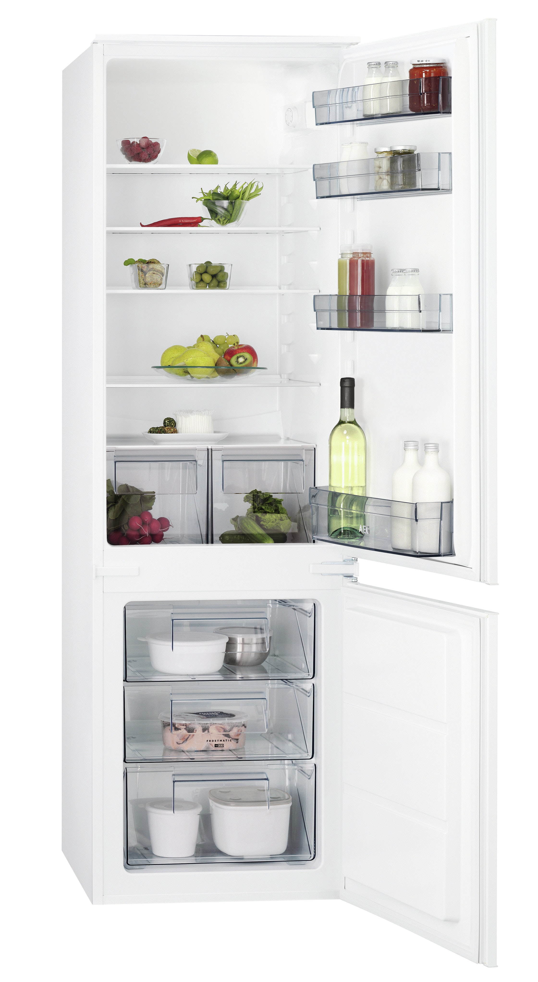 AEG AEG SCB41811LS nevera y congelador Integrado Blanc