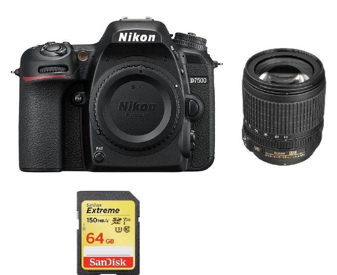 Nikon NIKON D7500 KIT AF-S 18-105MM F3.5-5.6G ED VR + 64