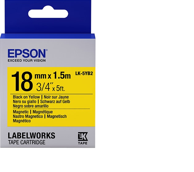Epson Lk5yb2 Cinta para impresora de etiquetas negro sobre amarillo labelworks lwz700fk 18 cm 15