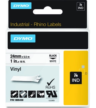 Dymo 1805430 Cinta para impresora de etiquetas vinilo caja id124 blanco