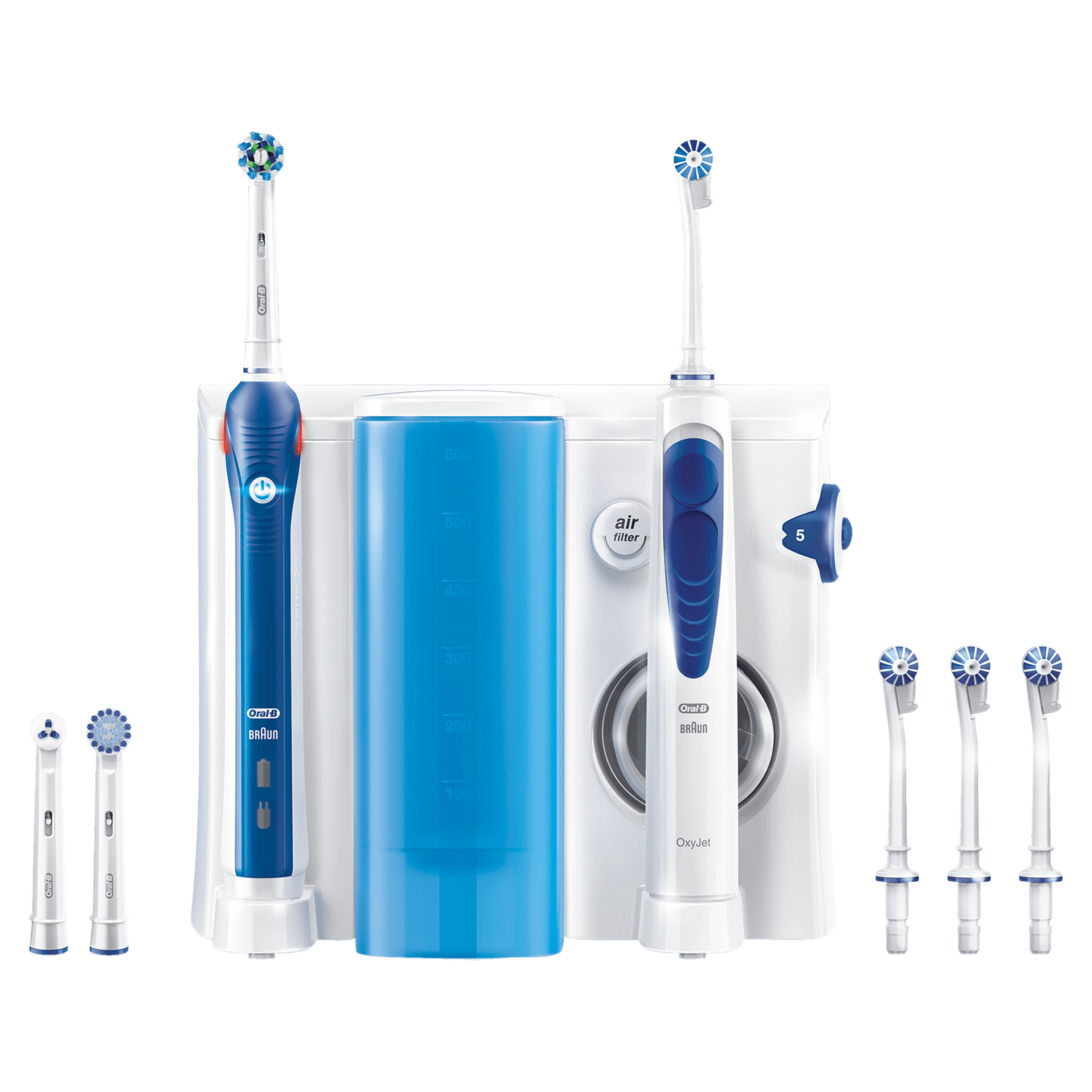 Oral-B PRO 2000 + Oxyjet Adulto Cepillo dental oscilante Azul, Blanco