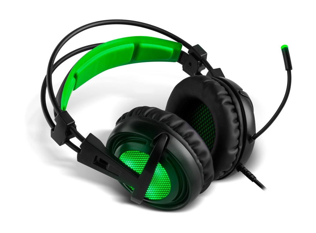 BG Xonar-X6 Binaural Diadema Negro, Verde