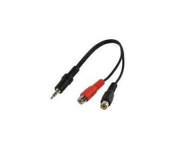 PureLink LP-AA110 cable de audio 0,1 m 3,5mm 2 x RCA Negro