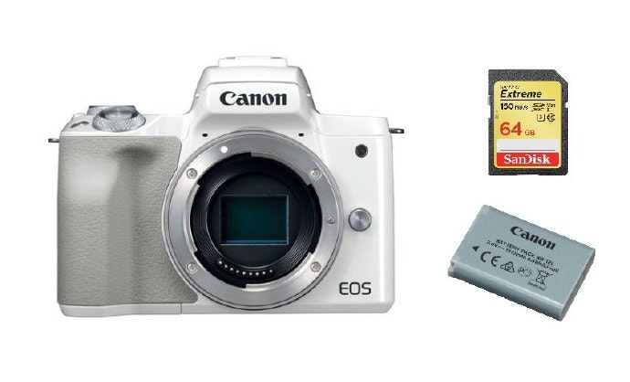Canon CANON EOS M50 Cuerpo Blanco + Tarjeta SD de 64 GB