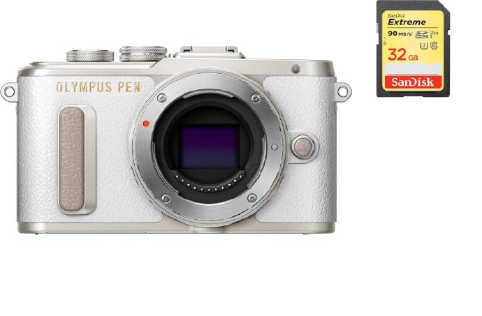 Olympus OLYMPUS E-PL8 Cuerpo Blanco + 32GB tarjeta SD