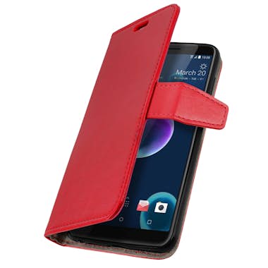 Avizar Funda cartera Vintage para HTC Desire 12 - Rojo