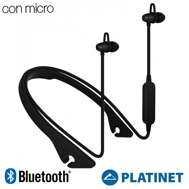 Platinet Auriculares Stereo Bluetooth Neck Sport Negro