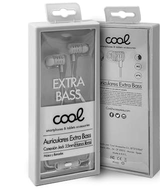 Cool Auriculares 3,5 mm COOL Extra Bass Stereo Con Micr
