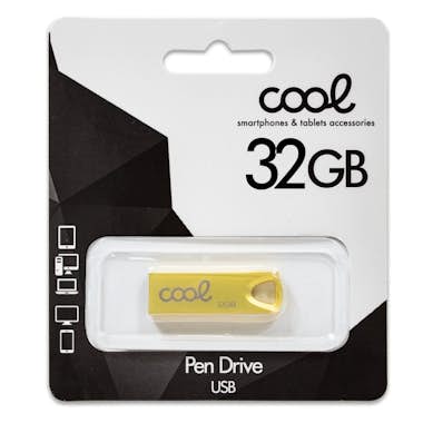 Cool Pen Drive USB x32 GB 2.0 COOL Metal KEY Dorado