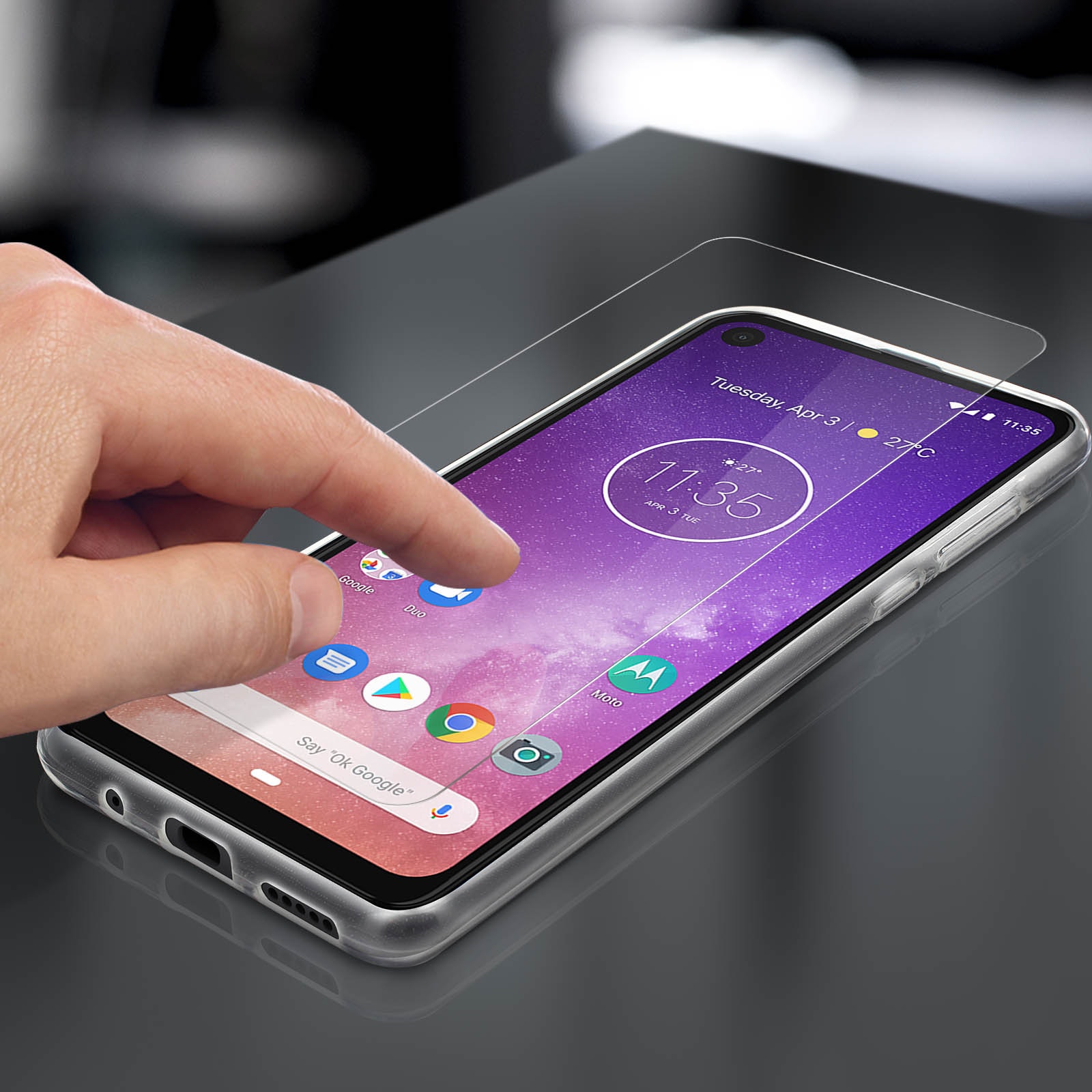 Avizar Pack 360º Carcasa + Cristal templado transparente