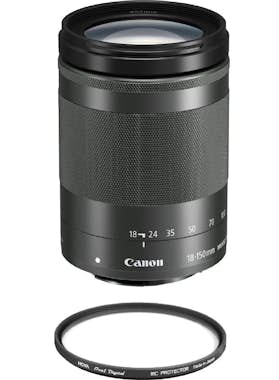 Canon CANON EF-M 18-150mm F3.5-6.3 IS STM Negro + HOYA 5