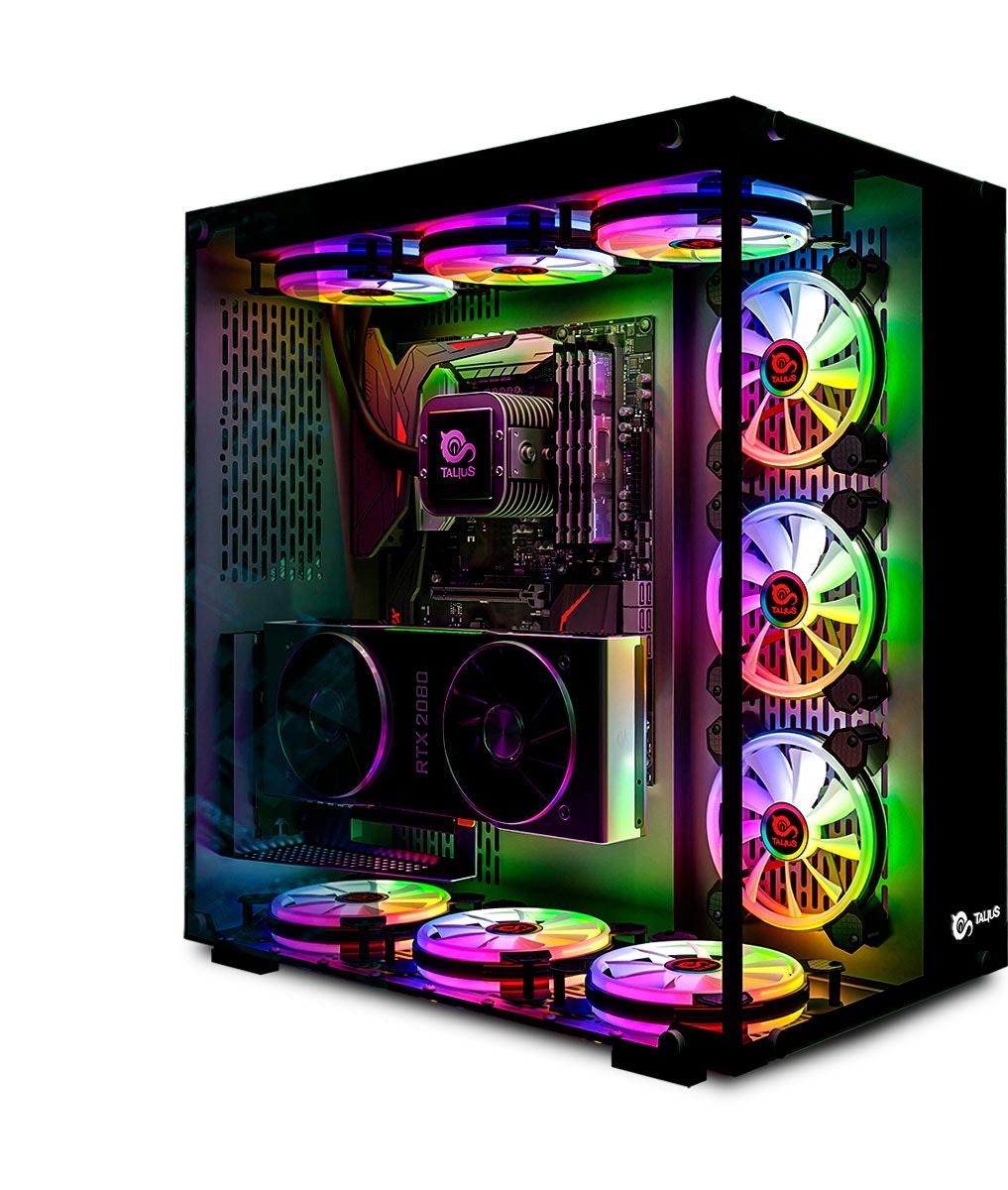 Talius TALIUS caja Atx gaming Cronos RGB cristal templado USB 3 Escritorio Negro