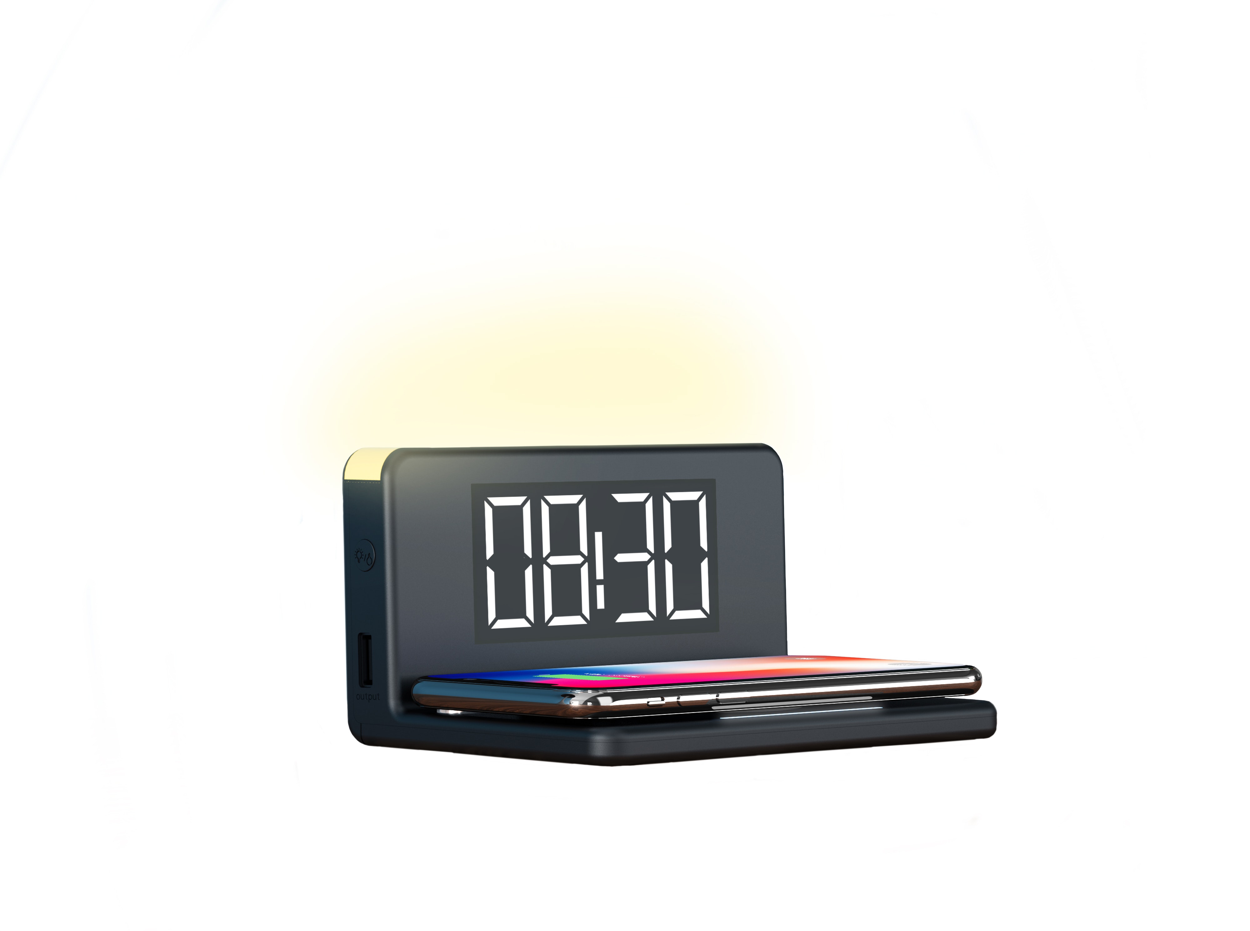 Ksix RELOJ DESPERTADOR KSIX CON CARGADOR INALÁMBRICO FAST CHARGE 7.5W-10W Y LUZ DE NOCHE