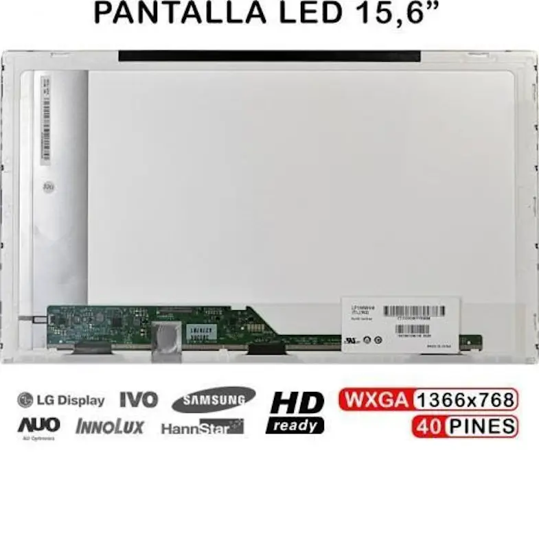 Pantalla Wxga 1366x768 PORTATIL MOVIL - Pantalla LED DE 15.6 Compatible Con ASUS X54H F552L F551C F551CA-SX079H X55A 40 Pines Pantalla Compatible Asus Pantalla Wxga 1366x768 PORTATIL MOVIL - Pantalla LED DE 15.6 Compatible Con ASUS X54H F552L F551C F551CA-SX079H X55A 40 Pines Pantalla Compatible Asus
