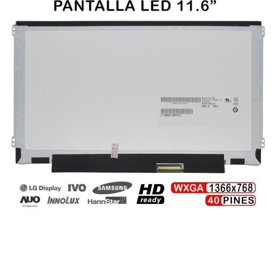 Pantalla Led De 11.6 para hp stream 11d000ns 1366x768 40pin