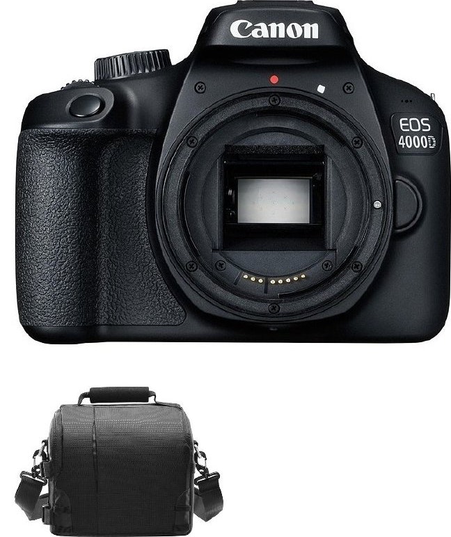 Canon CANON EOS 4000D Cuerpo Negro + Bolsa de camara