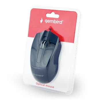 Gembird Gembird MUS-3B-01 ratón USB Óptico 1000 DPI Ambide