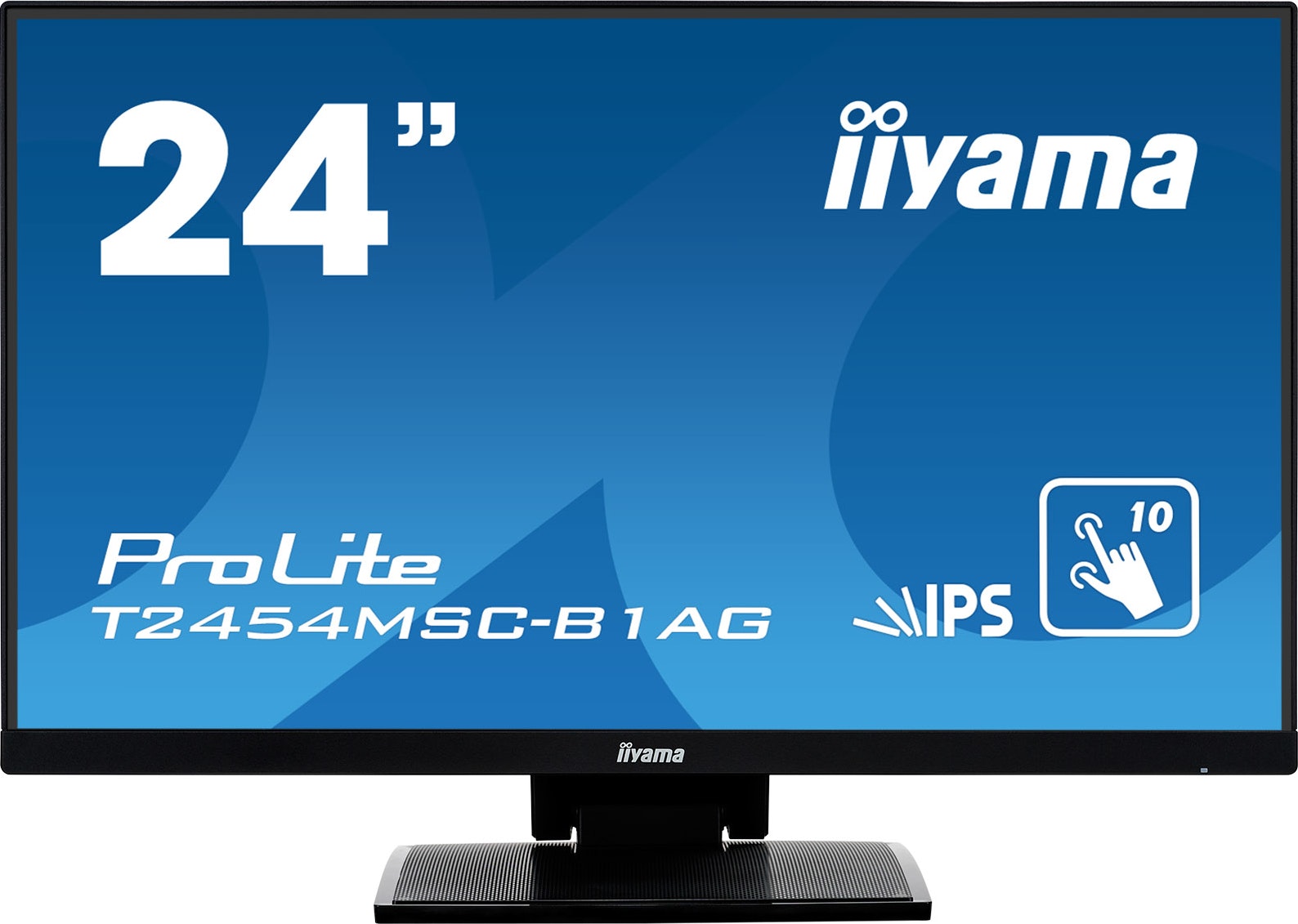 Iiyama T2454mscb1ag Monitor ips led 60.5 cm 24 pulgadas fullhd capacitivo de 10 puntos vga hdmi usb 3.0 ipx1 tratamiento anti reflectante regulable en altura negro mate prolite pantalla 23.8 605 1920 1080