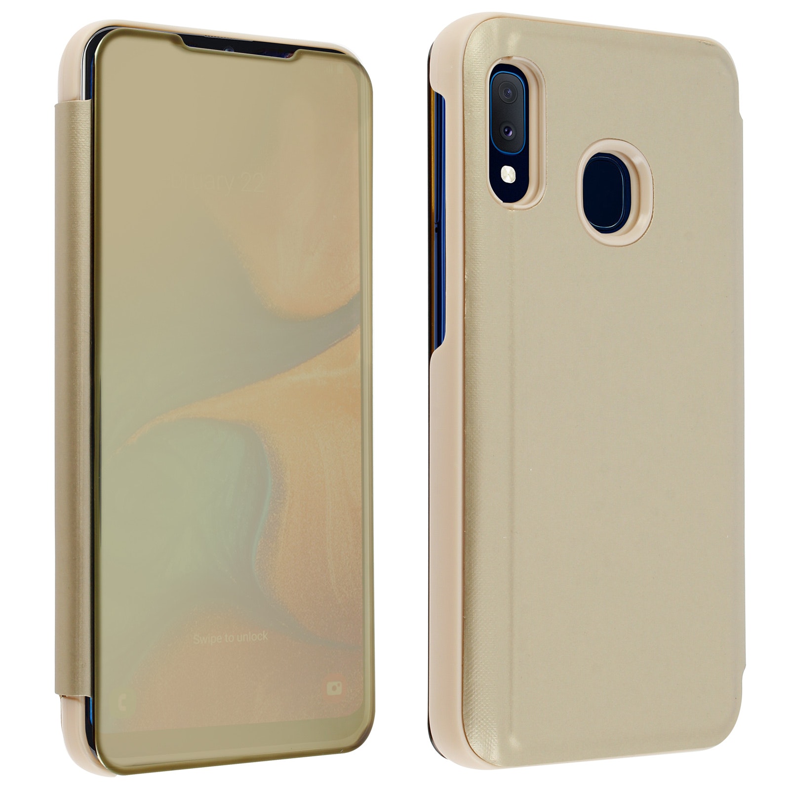 Avizar Funda Efecto Espejo Samsung Galaxy A20e Tapa trans