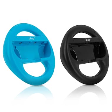 LinQ 2x Mandos Volante de - Azul y Negro para Nintendo