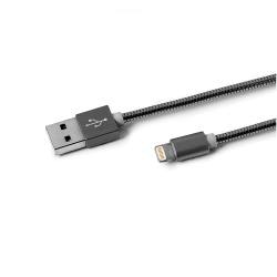 Celly Usblightsnakeds Cable lightning 1m a de gris conector metal