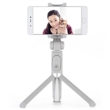 Palo Selfie Bluetooth xiaomi mi stick tripod gris para autofotos smartphone aluminio 360° 155