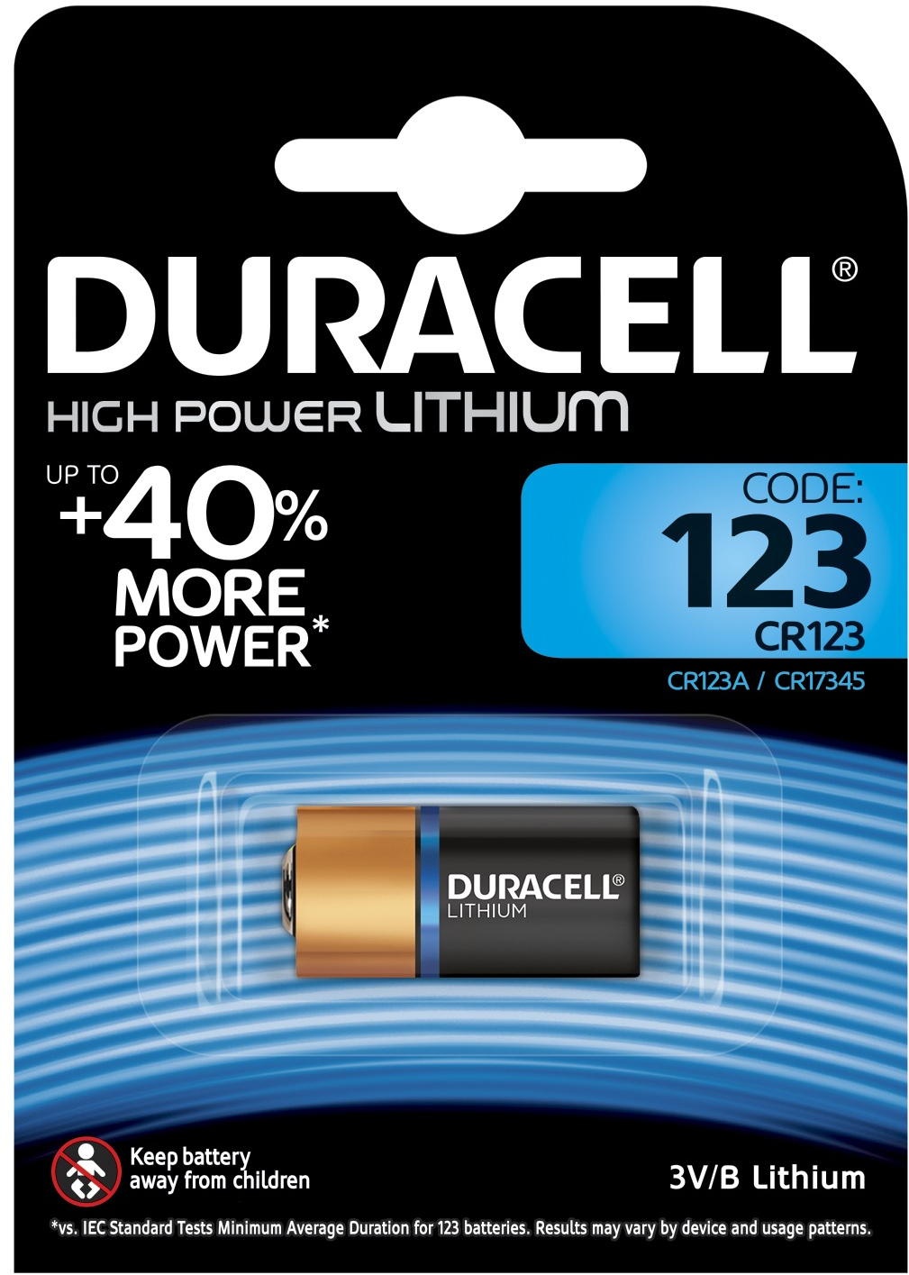 Duracell 123106 pila doméstica Batería de un solo uso CR123A Litio