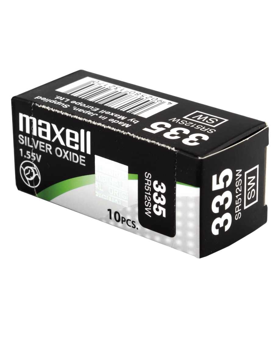 Pila Para Reloj maxell 18293600 de boton oxido plata 335 sr512sw singleuse battery 155 v 10 55