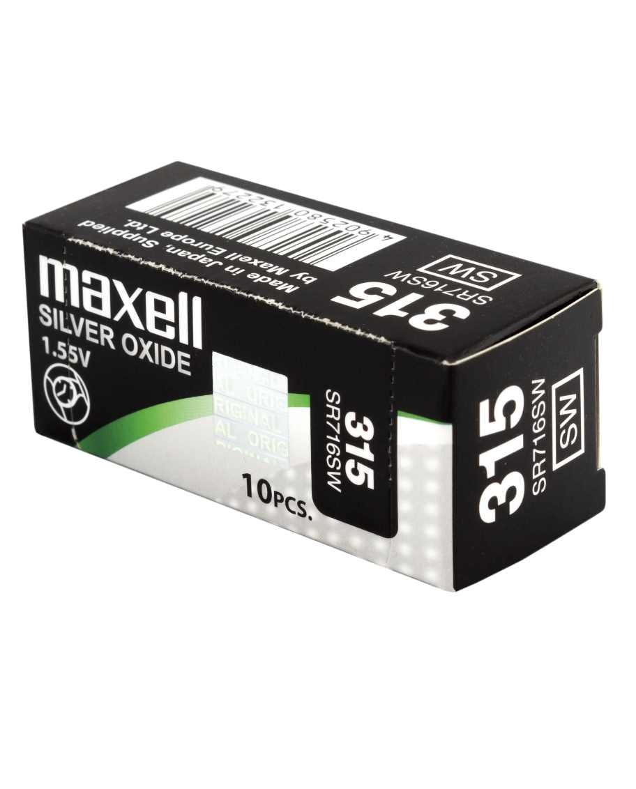 Pila Para Reloj maxell 18291700 singleuse battery de plata 155 v 10 piezas 23 mah hg sr716sw 315
